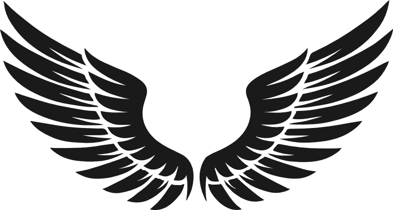Angel Wings silhouette Free SVG File for Members – Wings clipart image
