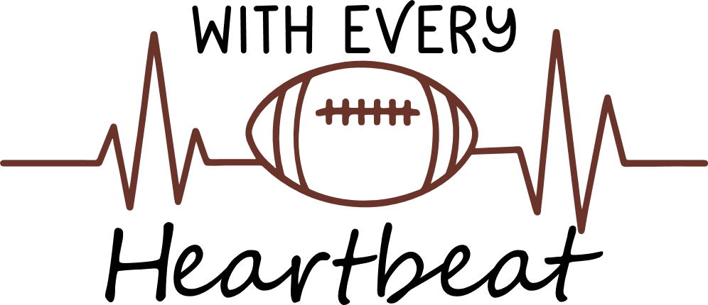 With Every Heartbeat Free SVG File for Members – football fan tshirt design