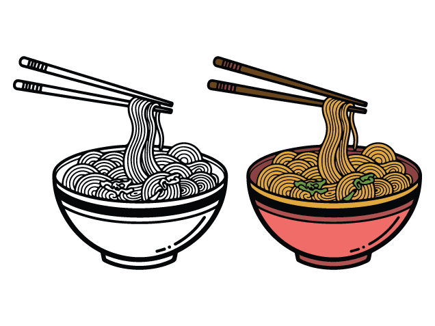 Noodles Bowl with Chopsticks Free SVG File for Members – Food, Ramen Clipart