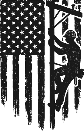 Distressed American Flag and Lineman Free SVG File for Members – Gift for electrician