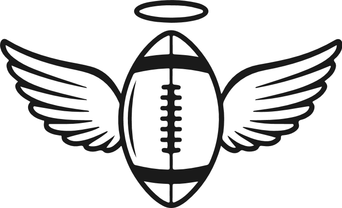 American Football With Wings and halo Free SVG File for Members – Football memorial clipart