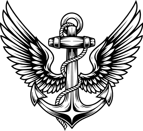 Anchor with Wings Free SVG File for Members – cruising svg, anchor clipart