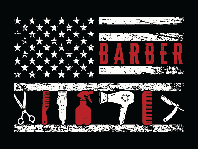 Barber sign, USA flag Free SVG File for Members – Gift for Barber