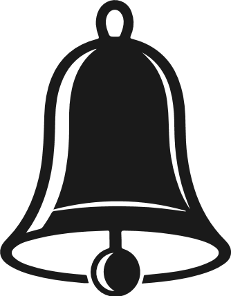 Jingle Bell silhouette Free SVG File - Christmas bell clipart image