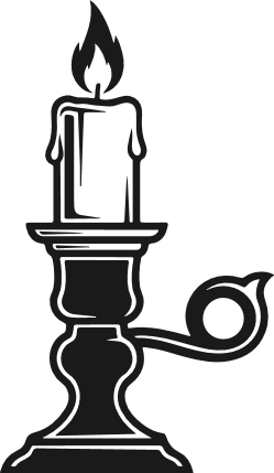 Burning Candle on vintage candle holder Free SVG File for Members – Candle clipart