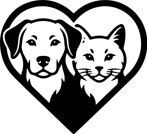 Dog and Cat Heart Free SVG File for Members – Pet Lover clipart image