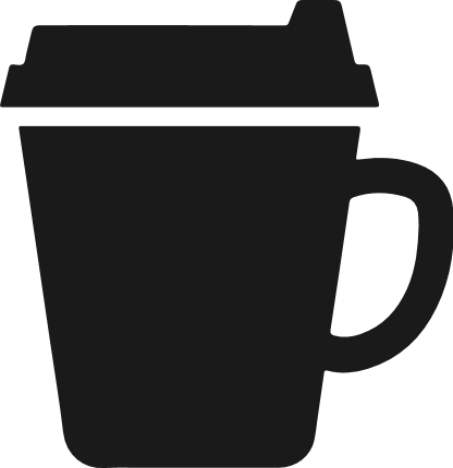 Coffee Cup silhouette Free SVG File – Cafe decor, coffee clipart image