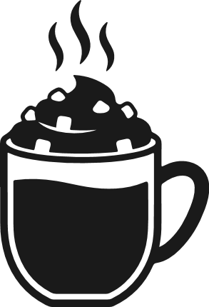 Hot Cocoa Mug silhouette Free SVG File – Cozy Winter Drink clipart