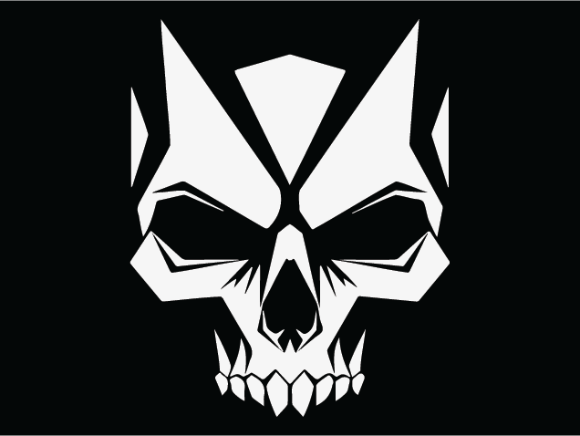 Geometric Evil Skull Free SVG File for Members – Scary Skull clipart image