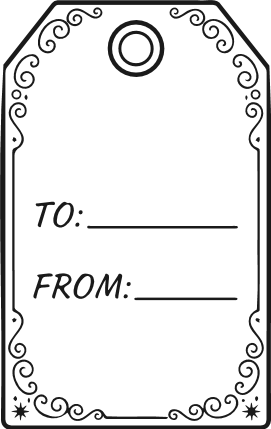 To: From:, Filigree Printable Editable Gift tag design Free SVG File for Members