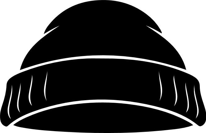 Winter Hat silhouette Free SVG File – Hat clipart image