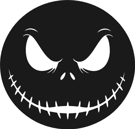 Creepy Face emoji silhouette Free SVG File – Halloween smiley clipart