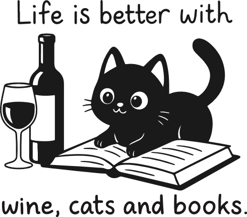 Life is Better with Wine, Cats and Books Free SVG File for Members – tote bag design