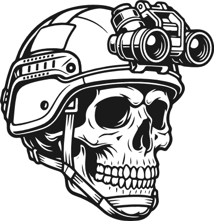 Tactical Military Skull Free SVG File for Members – Special Forces Skull clipart