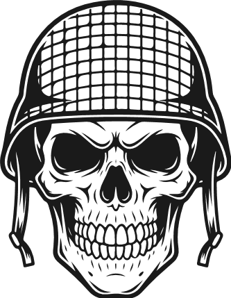 Military Skull with Helmet Free SVG File for Members – Soldier Skull Clipart
