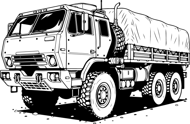 Military Truck Free SVG File for Members – Army supply truck clipart