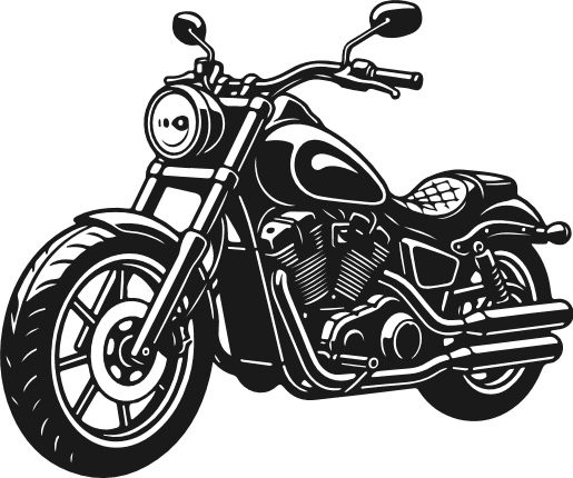 Classic Cruiser Bike Free SVG File for Members – Chopper Motorcycle Clipart