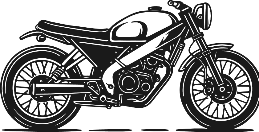 Old School Motorcycle Free SVG File for Members – Retro Bike clipart image