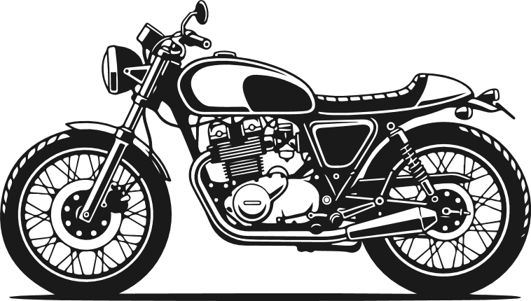 Retro Motorcycle Free SVG File for Members – Bike clipart image