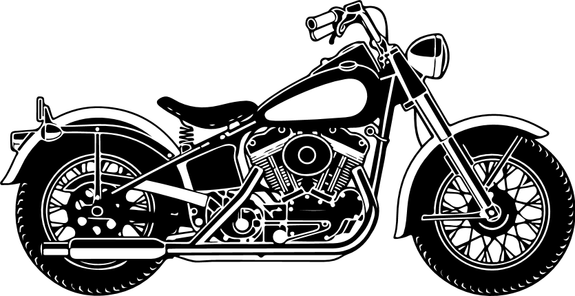 Chopper Motorcycle Free SVG File for Members – Detailed retro bike clipart image