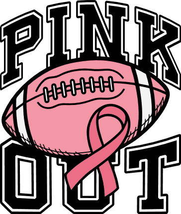 Pink Out Free SVG File for Members – Football, Breast Cancer Awareness tshirt design