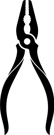 Pliers silhouette Free SVG File – electrician or mechanic tool, Pliers clipart