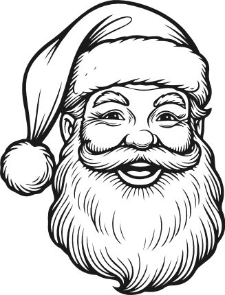 Smiling Santa Face Free SVG File – Christmas Santa Claus clipart