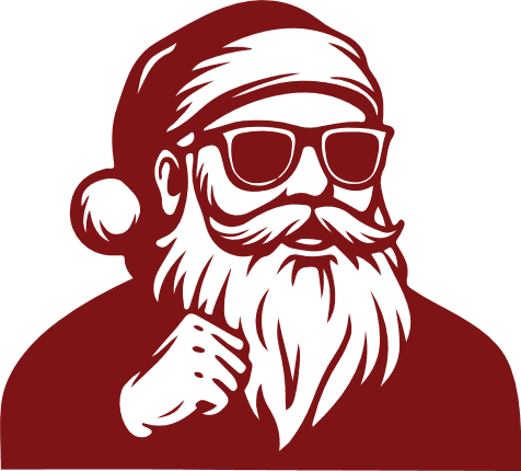 Cool Santa Claus wearing sunglasses Free SVG File – Christmas clipart