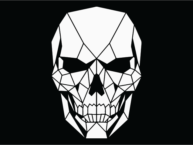 Geometric Skull Free SVG File for Members – Evil Skull clipart image