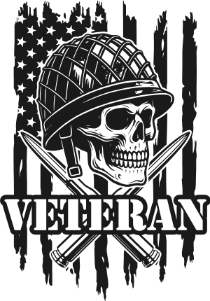 Veteran, USA flag and military skull Free SVG File for Members – veterans day, tshirt design