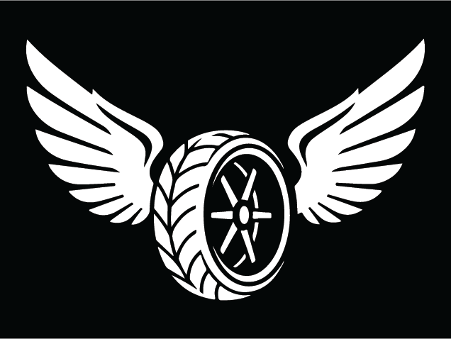 Motorcycle Tire with Wings Free SVG File for Members – winged wheel clipart