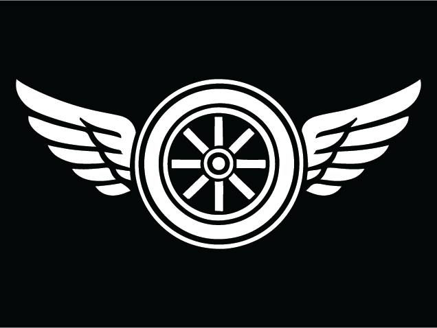 Wheel with Wings Free SVG File – winged tire clipart image