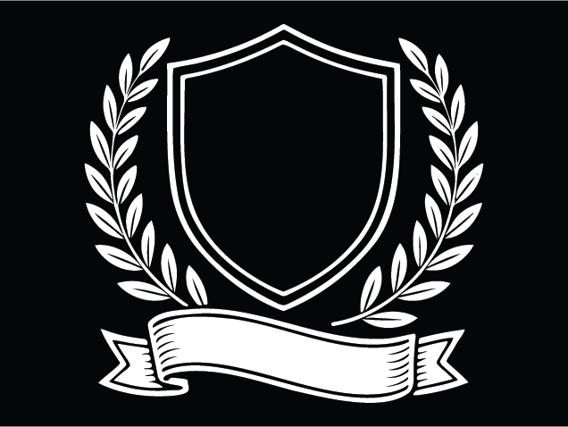 Laurel Wreath Shield Emblem with Banner Free SVG File for Members – monogram frame, clipart