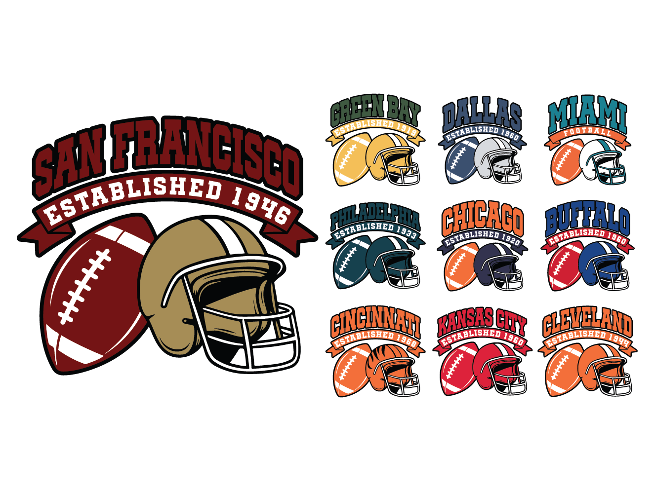 San Francisco Football mascot Free SVG File Bundle for Members – Personalized football design