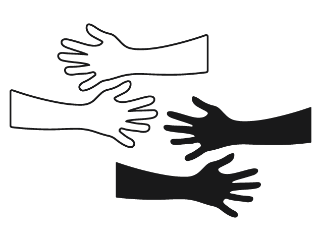Hands hugging silhouette Free SVG File for Members – hand clipart image