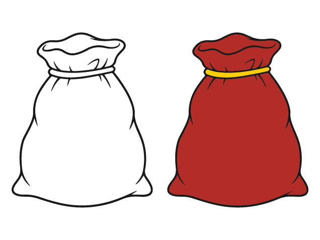 Santa gift bag Free SVG File for Members – Christmas decor, gift sack clipart