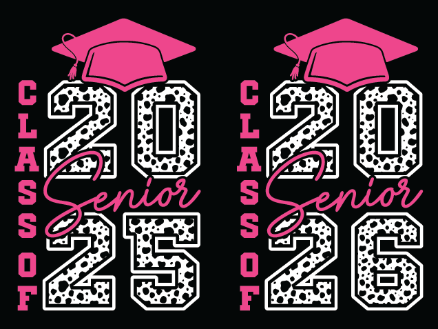 Class of senior 2025-2026 Free SVG File for Members – Personalized graduation tshirt design