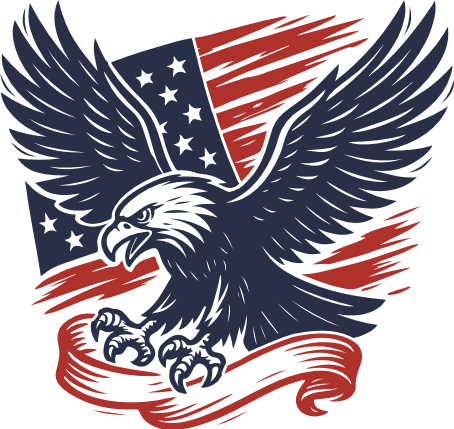 USA Flag and Eagle Free SVG File for Members – American Eagle clipart