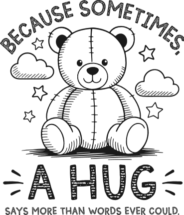 Because Sometimes a Hug says more than words ever could - Free SVG File for Members