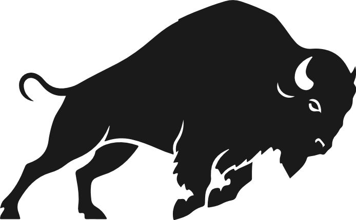 Buffalo Charging silhouette Free SVG File – Fierce Running Buffalo clipart