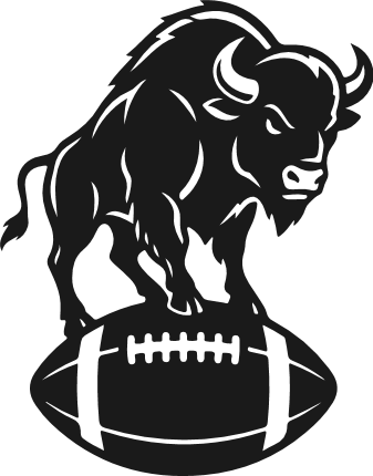 Fierce Bull on Football ball silhouette Free SVG File for Members – American football clipart