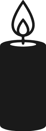 Burning Candle silhouette Free SVG File – Minimalist Candle clipart image