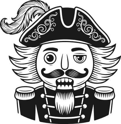Pirate Nutcracker Free SVG File – Christmas Toy Soldier clipart image