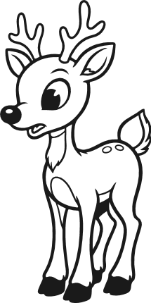 Cute Rudolph Reindeer Free SVG File - Christmas Clipat