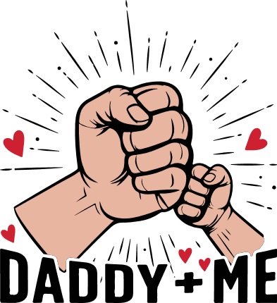 Daddy + Me Free SVG File for Members – father and child matching tshirt design