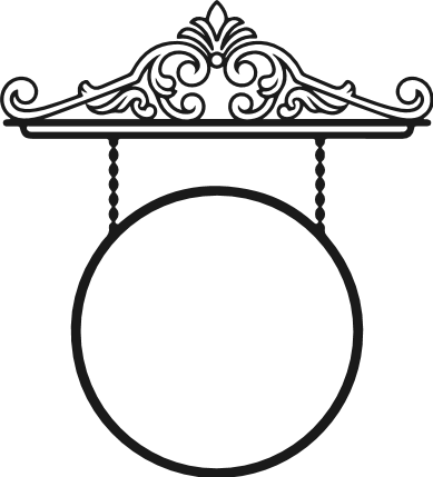 Decorative Hanging Shop Sign Free SVG File – shop signage clipart