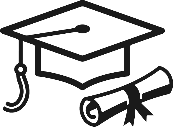 Graduation Cap and Diploma outline Free SVG File – graduation hat clipart