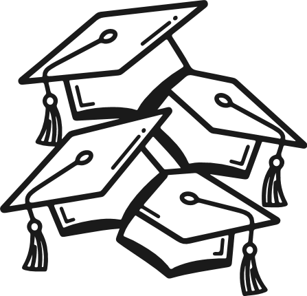 Graduation Cap Free SVG File – graduation hat clipart image