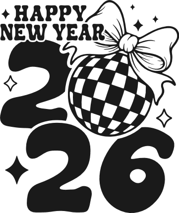 Happy New Year 2026 Free SVG File for Members – new year celebration design