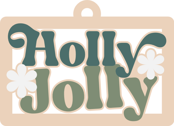 Holly Jolly sign Free SVG File for Members – Christmas wall sign